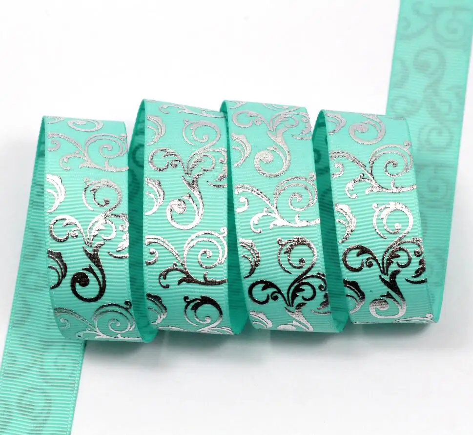Бесплатная доставка новой Grosgrain ленты 22 мм серебряная фольга с бантом аксессуары