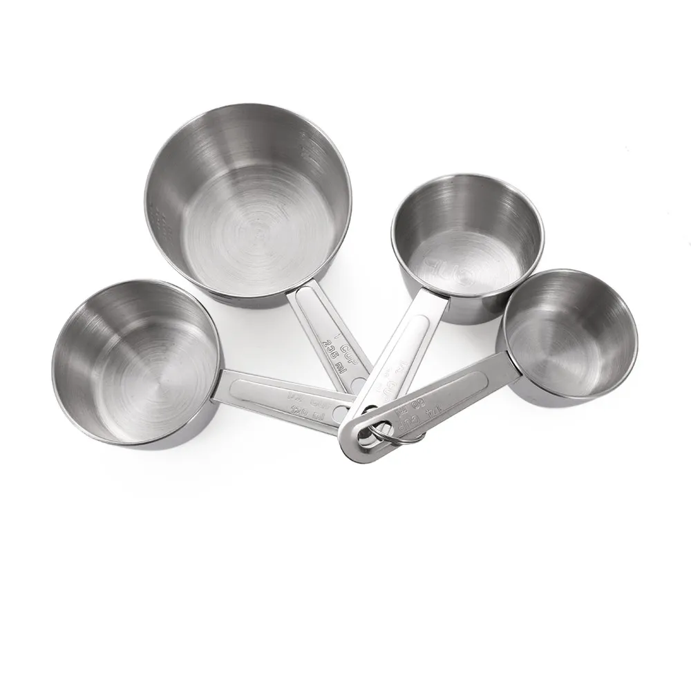 4 шт./компл. мерные чашки из нержавеющей стали бытовые для выпечки муки Кухонные
