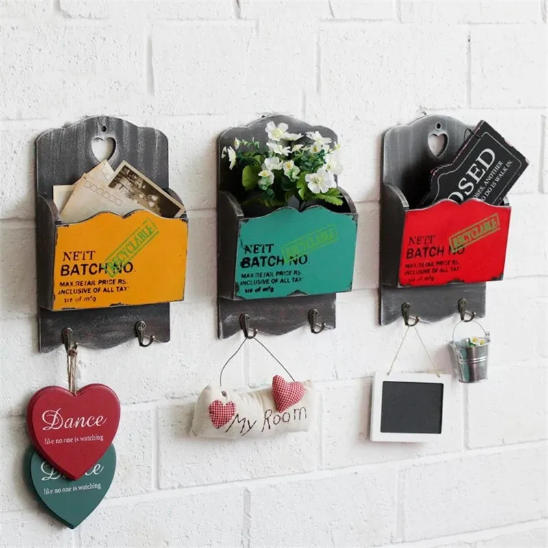 Винтажный многофункциональный держатель для хранения и стойка деревянная