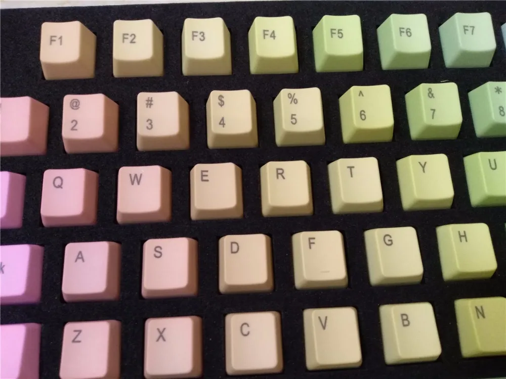 Механическая клавиатура, колпачки, радужная PBT cherry mx OEM, Игровая клавиатура, многоцветная, 104, keycap, IKBC, покер, использование ANSI