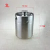 Новейшая 304 нержавеющая сталь 5L/3.6L/4L/2L мини бочонок для пива ворчун портативная, для пивных бутылок из нержавеющей стали мини бочонок для пива ворчун - Цвет: 2L