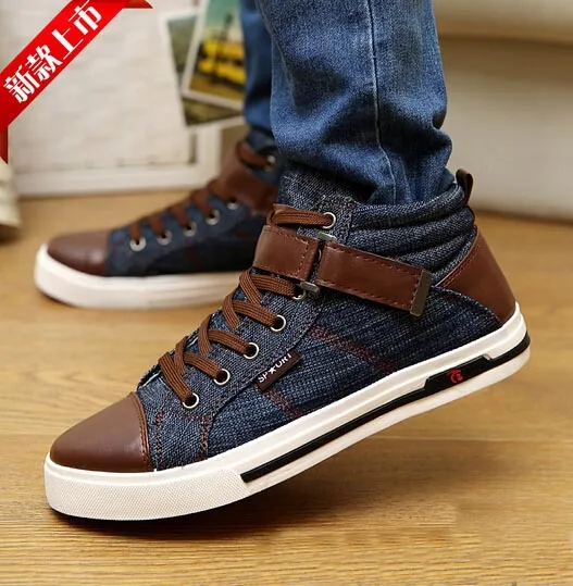 Mens Jeans Shoes Mens Casual Shoes High 