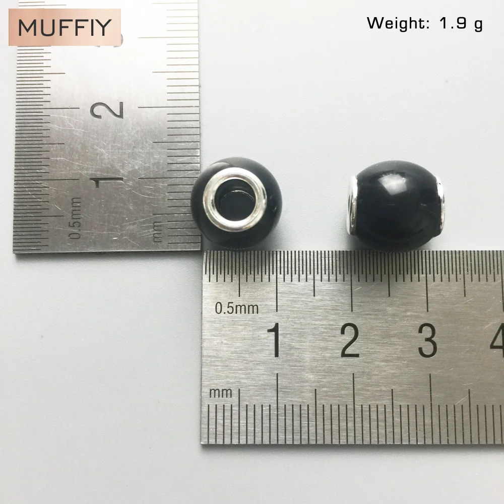 Черная бусина аксессуары сделай сам в европейском стиле Карма хорошие ювелирные