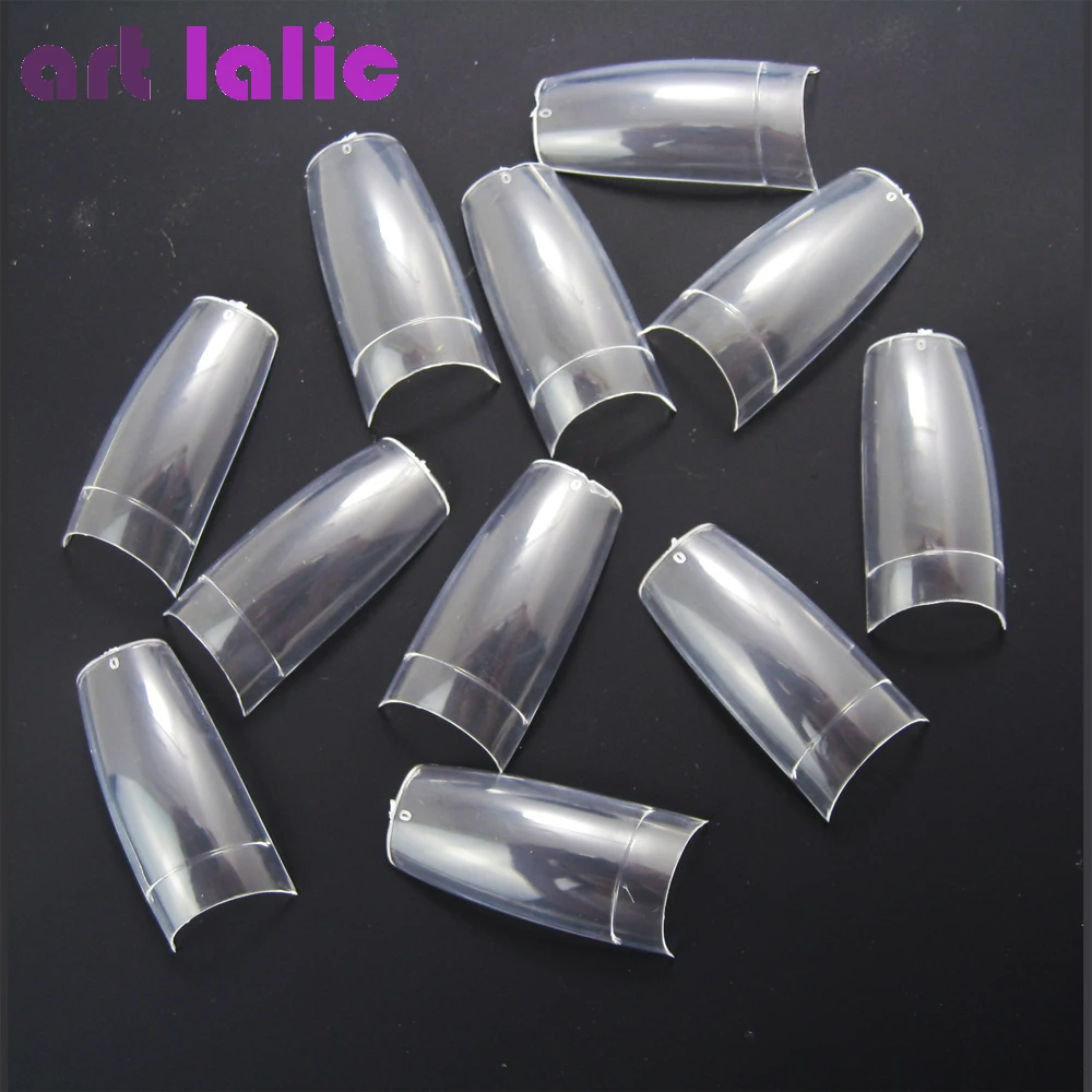 

500 Pcs 10 Sizes Clear False French Style Acrylic UV Gel Nail Tips Decoration