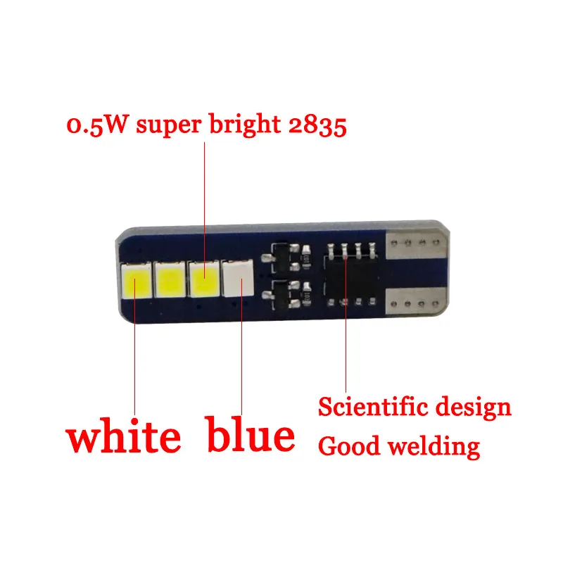 Новые двухцветные габаритные огни T10 W5W 0 5 W 2835 8 SMD сине белые 12 В 168 194 501 стояночные