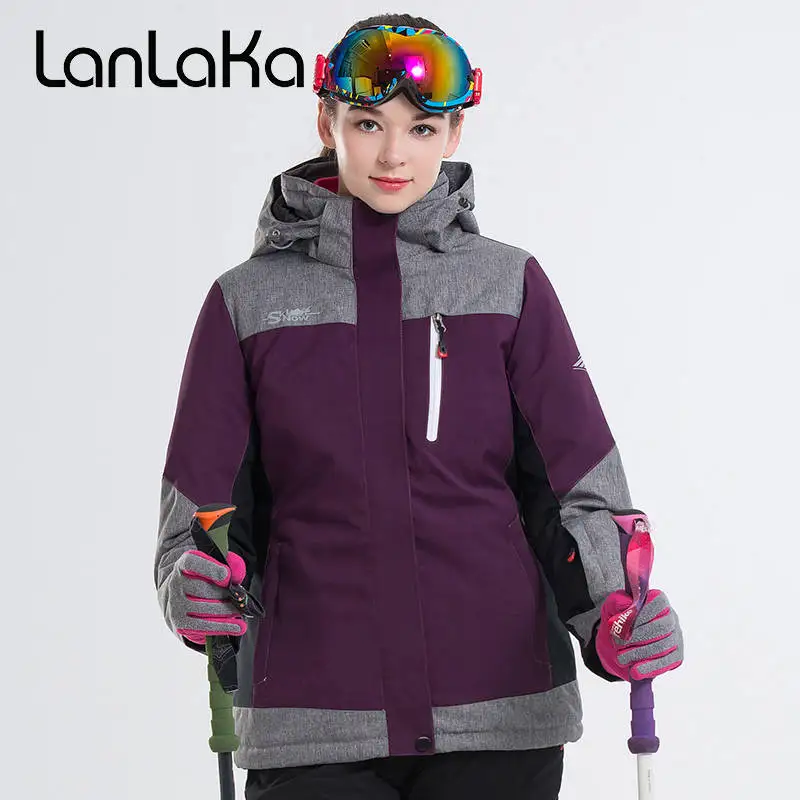 2018 LANLAKA Женская куртка для пешего туризма катания на лыжах супер теплая одежда