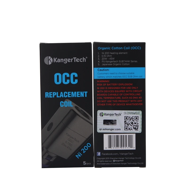 5 шт. катушки Kanger Subtank OCC Ni200 0 15 Ом катушка серии kangertech для электронной сигареты