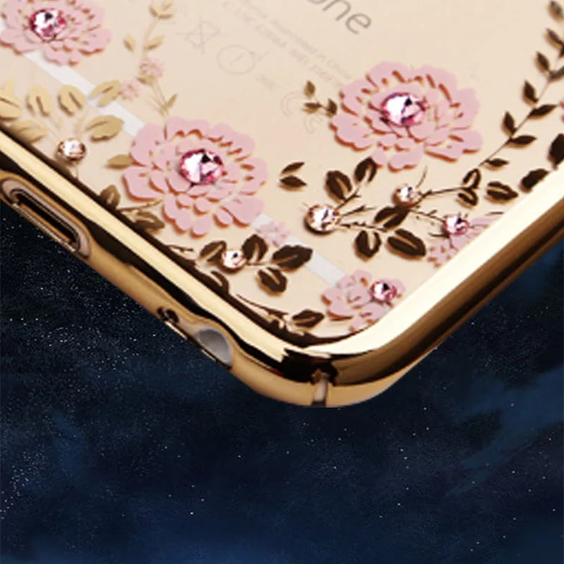 Yuetuo оригинальный роскошный золотой чехол из ТПУ для apple iphone 6 6s plus силиконовые