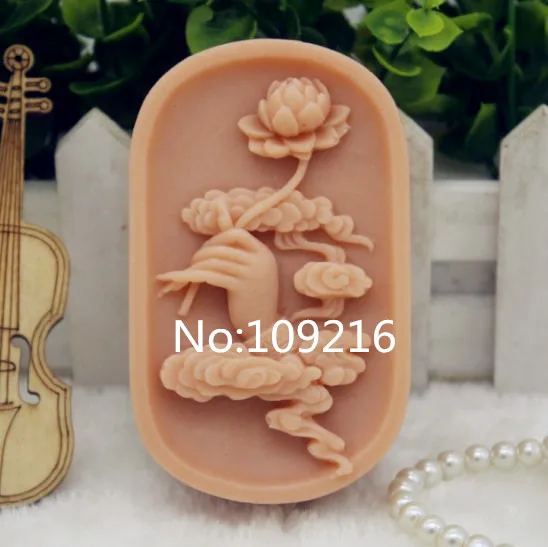Новый продукт! 1 шт. ручная работа Lotus &amp Cloud (zx183) силиконовые формы для мыла ручной