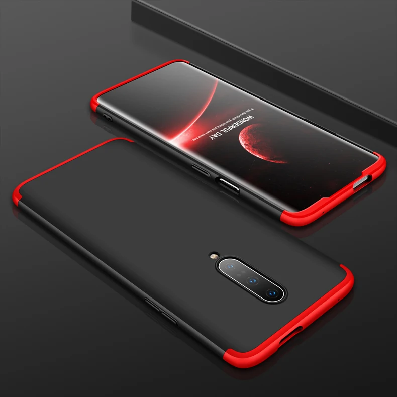 GKK, чехол для Oneplus 7 7t pro, чехол 360, полная защита, ударопрочный, матовый, Жесткий ПК, 3 в 1, для Oneplus 7 7t pro, чехол