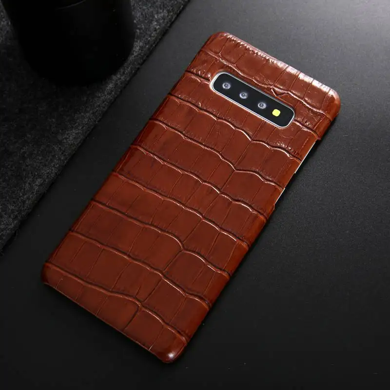 Чехол MAKEULIKE из натуральной кожи для samsung Galaxy S10 Plus, Роскошный Жесткий чехол из кожи аллигатора для телефона, чехол для samsung S10 Plus