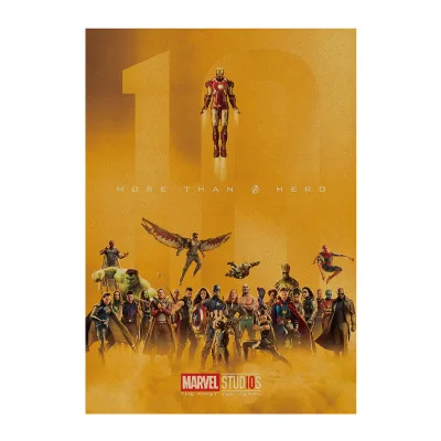 33 Горячие Marvel/DC Фигурки игрушки Мстители 4 эндшпиль Железный человек Капитан Америка Человек-паук Винтаж крафт-бумага домашний декор детские игрушки - Цвет: 33
