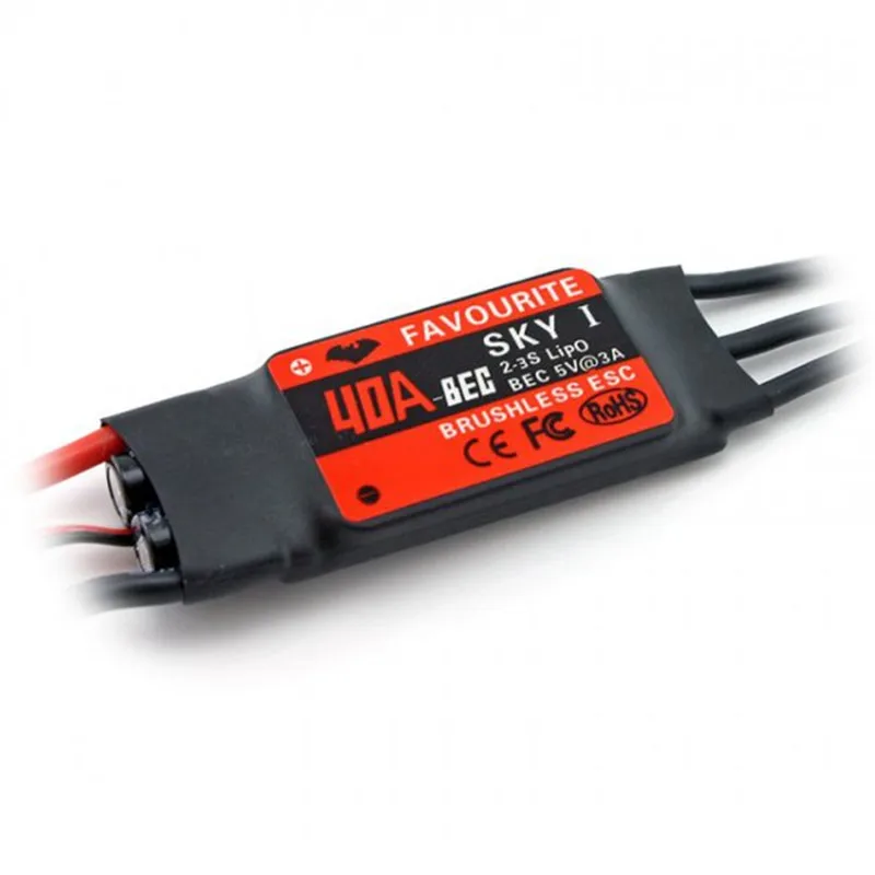 Favourite FVT Sky Series 40A 2-3S бесщеточный ESC с 5V 3A BEC для радиоуправляемого самолета | Игрушки