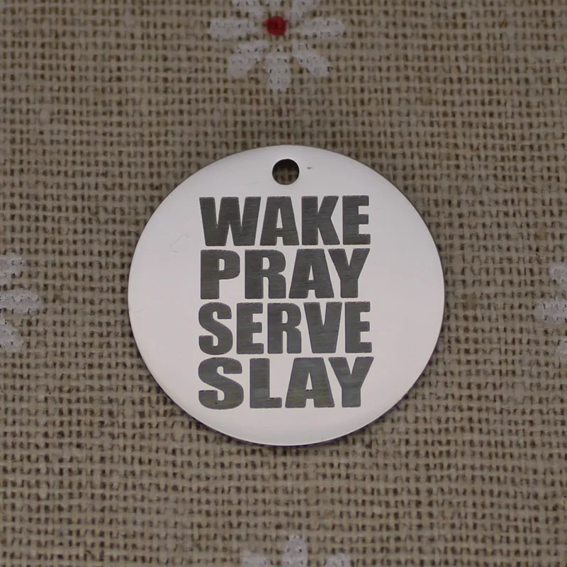 10 шт. подвески из нержавеющей стали с зеркальной поверхностью 25 мм|Шармы| |