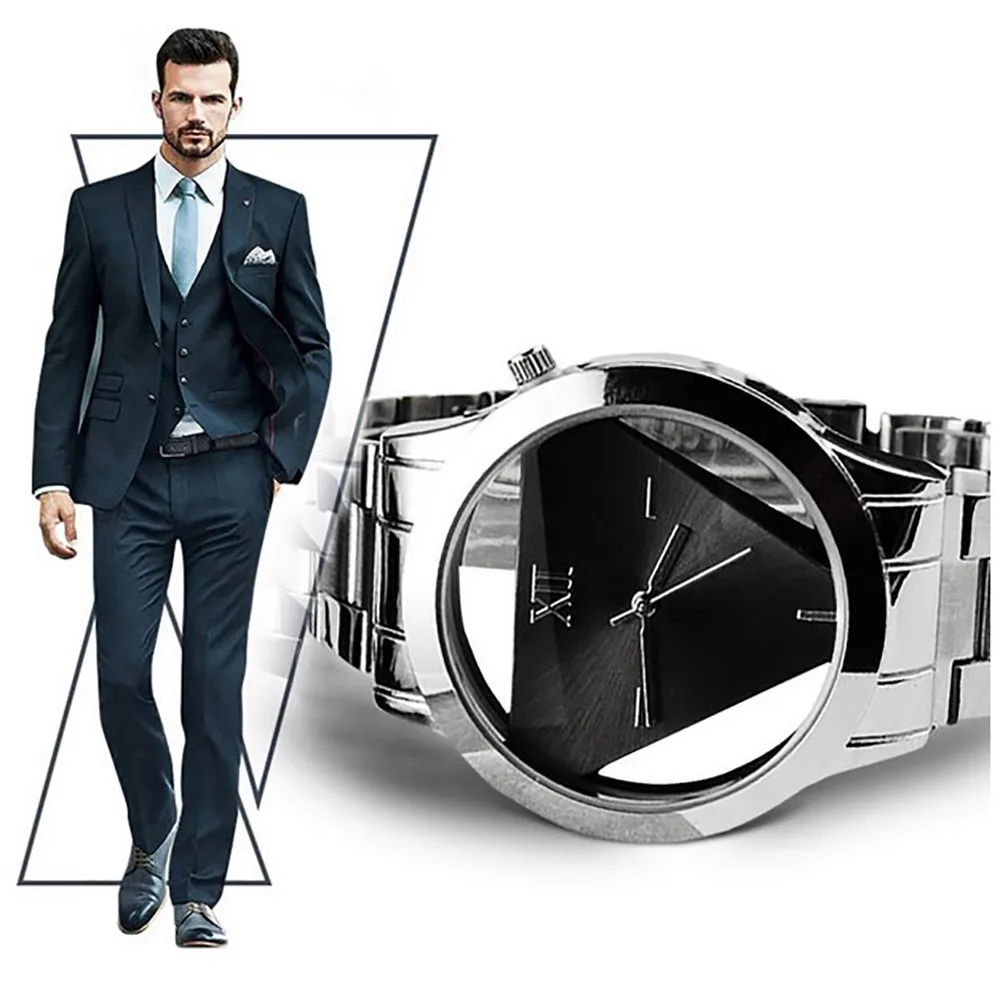 montre homme Часы мужские из нержавеющей стали кварцевый аналог наручные часы с отметкой даты спортивные подарки часы бизнес relogio masculino