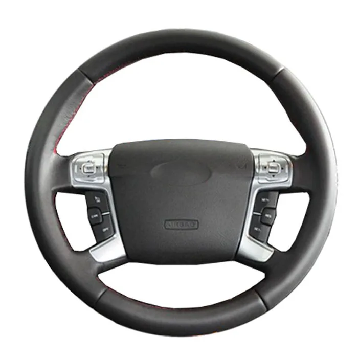 Чехол рулевого колеса автомобиля из искусственной кожи для Ford Mondeo Mk4 2007-2012 S-Max 2008/на заказ специализированное рулевое колесо