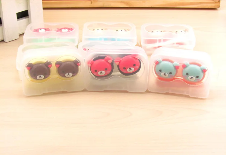 Бесплатная доставка! 1 партия = 20 комплектов! Контейнер для контактных линз с