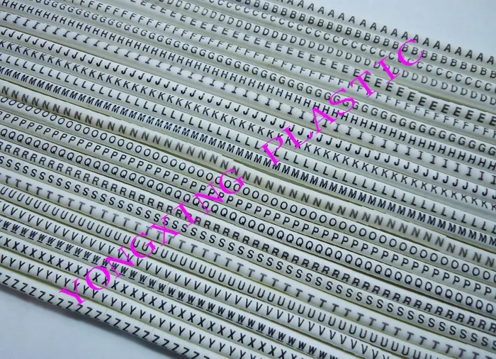 1300 шт./лот EC-0 1 2 3 1,5 2,5 4,0 6.0mm2 Кабель маркер с принтом цифры abcdefghijklmnopqrstuvwxyz в каждой принимают участие 50 шт, белый цвет