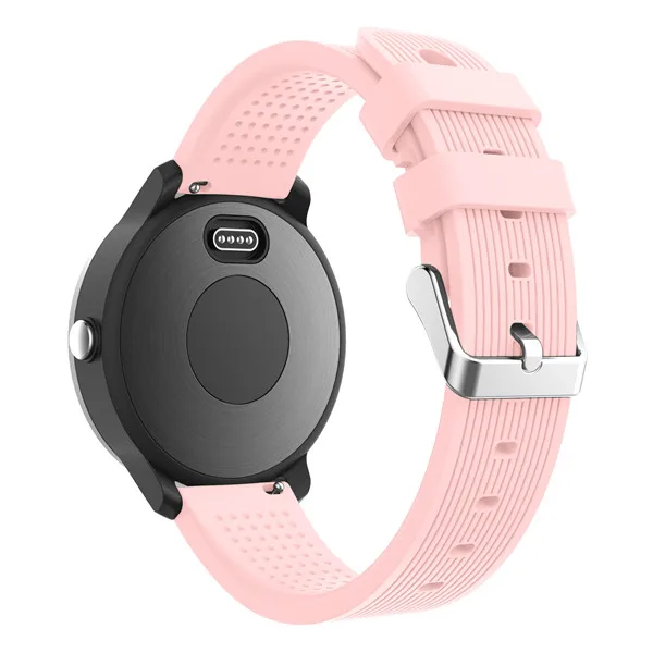 Розовый 20 мм ремешок для часов Garmin Vivoactive 3 ремешок для Galaxy Watch 42 мм умный браслет с пряжкой спортивные Сменные аксессуары - Цвет: Розовый
