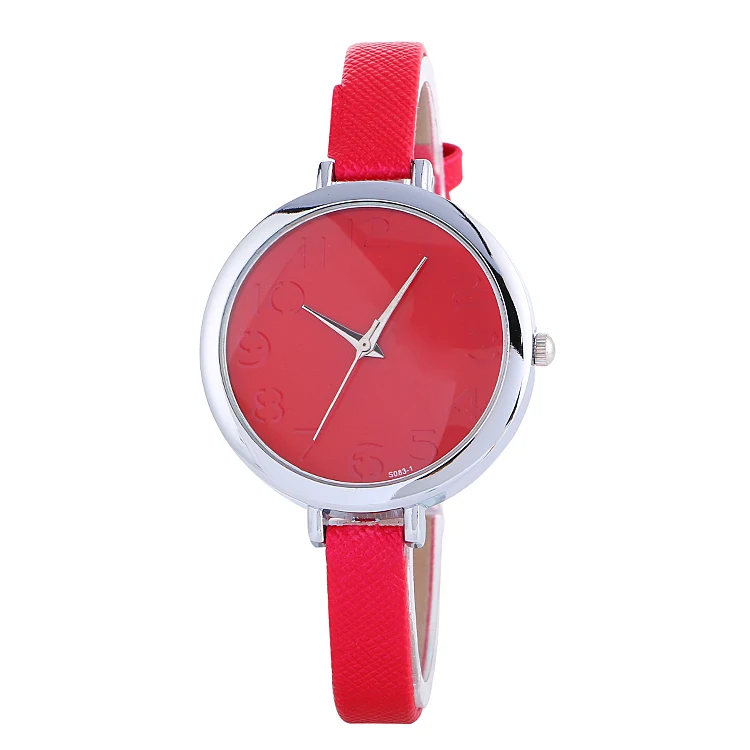 100 шт./лот элегантные женские кварцевые наручные часы с кожаным ремешком и |