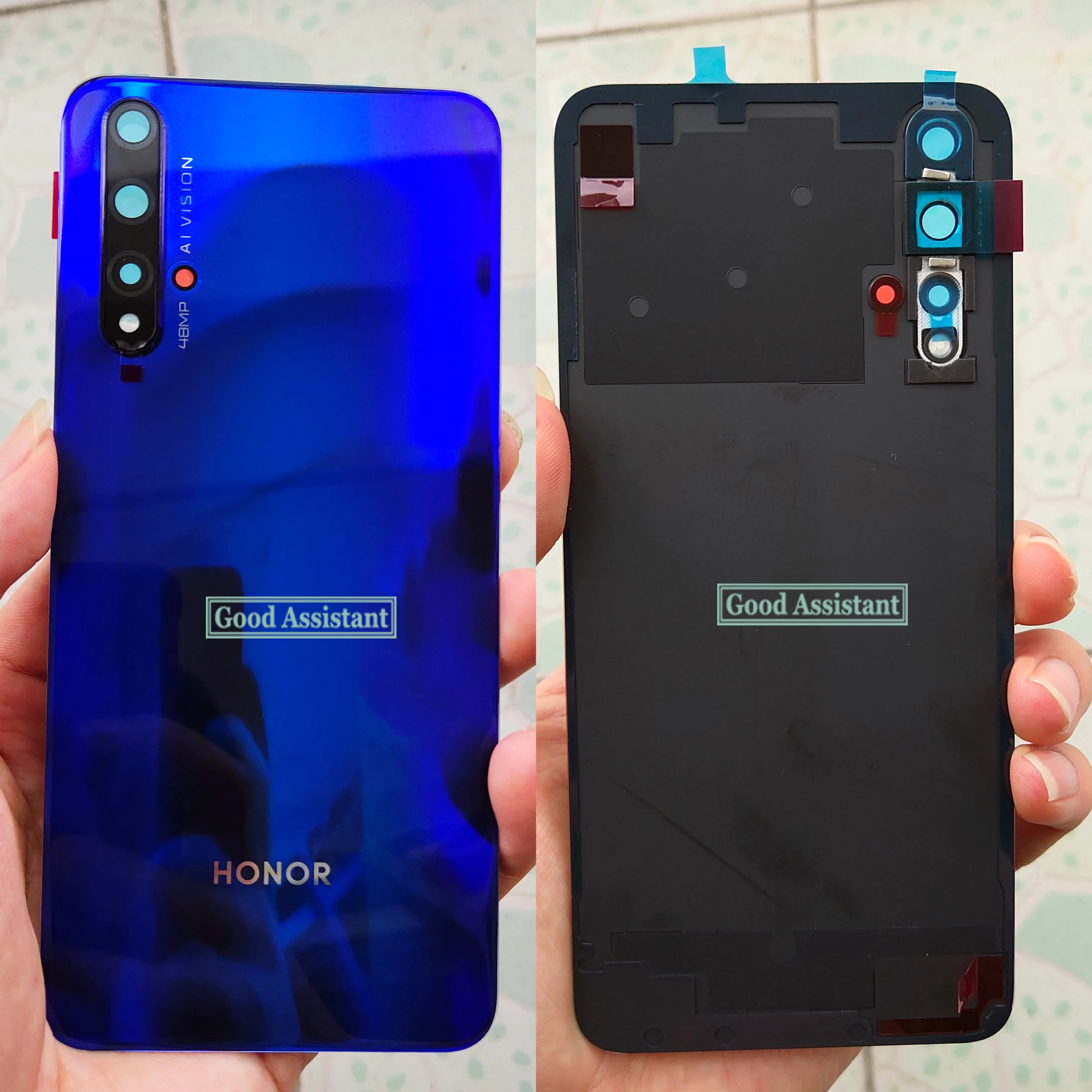 Оригинальный 6 3 дюймовый черный/синий/белый новый для Huawei Honor 20 задняя крышка