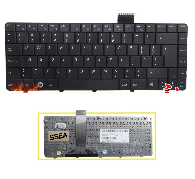 SSEA Горячая Распродажа Новый ноутбук UI клавиатура для DELL INSPIRON 11Z PP03 MINI 1110 P03T