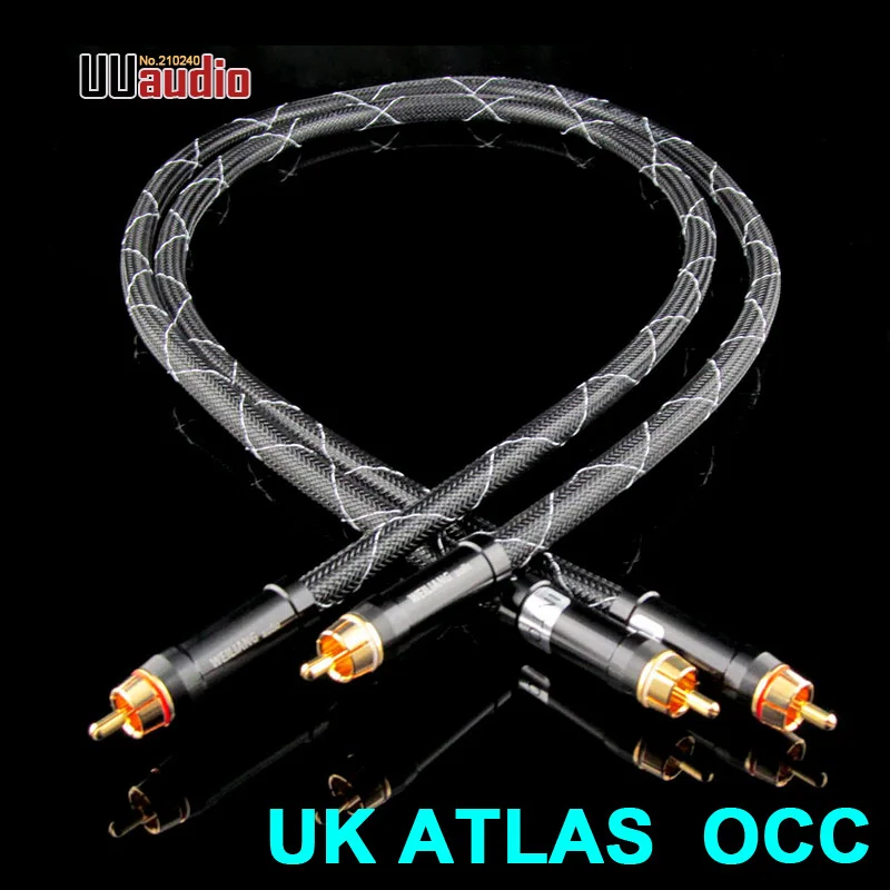 HIFI RCA аудиокабель UK ATLAS OCC однокристальный аудио кабель из чистой меди к RCA|Кабели