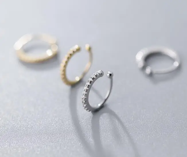 (Без проколов) 11 мм 1 пара. Ювелирные изделия из стерлингового серебра 925 пробы