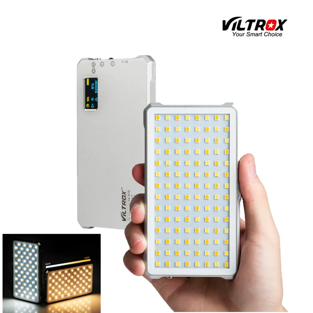 VILTROX FA D10 Мини Двухцветный видео светодиодный свет портативный заполняющий