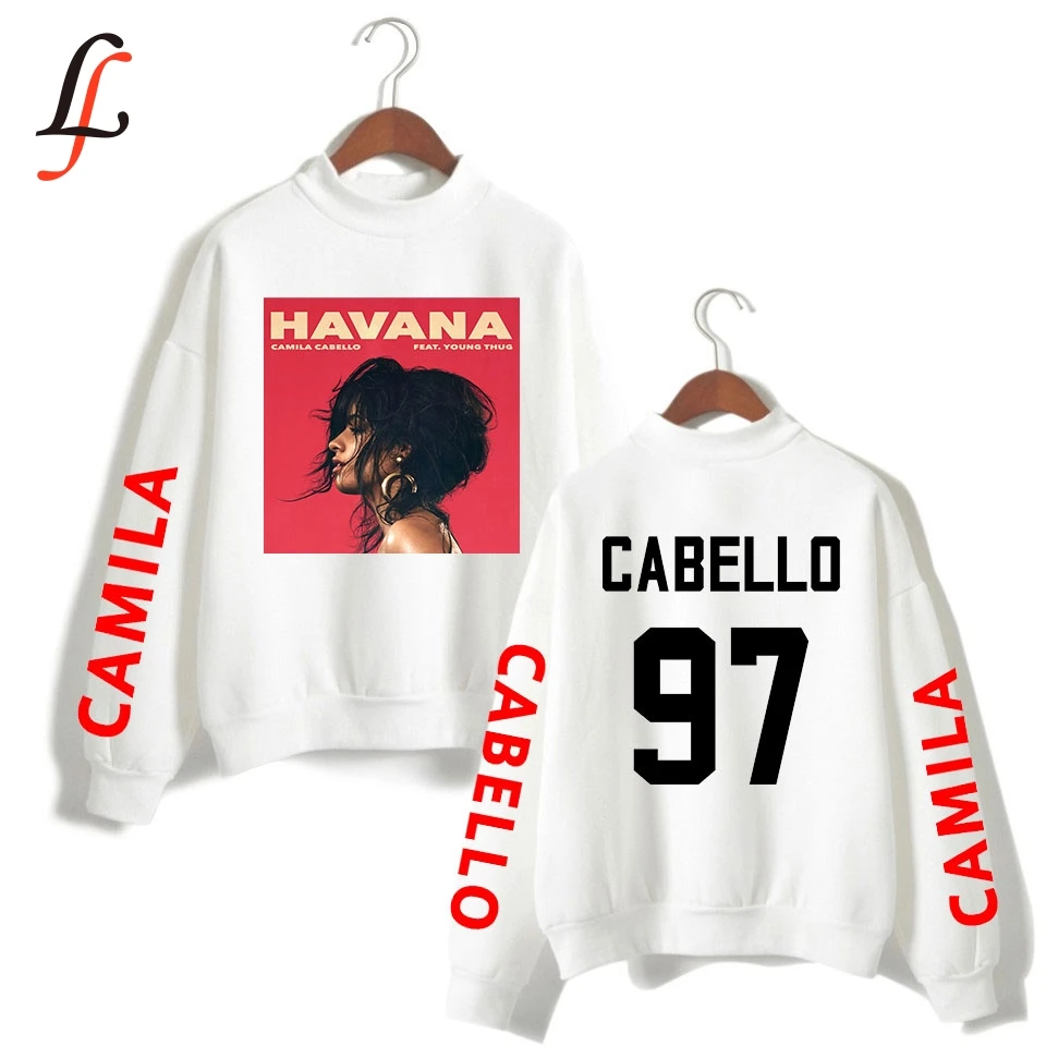 Толстовка с высоким горлом Camila Cabello толстовка капюшоном и принтом Kpop женская