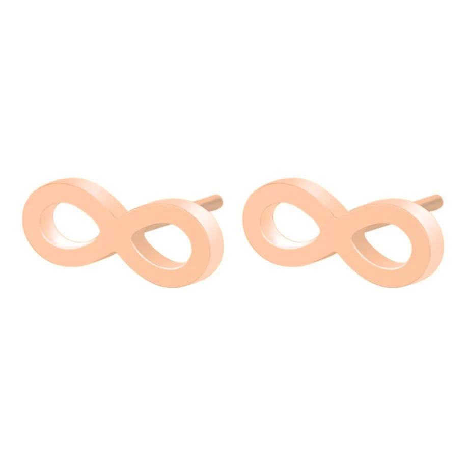 Новые милые серьги Jisensp Infinity для девочек простые гвоздики с бесконечностью в