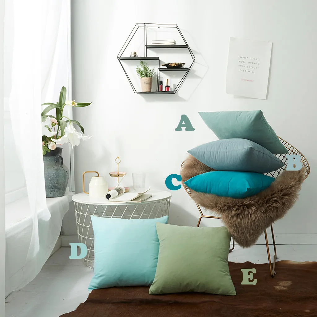 Роскошная Бархатная подушка 5 подушек зеленый желтый розовый синий золотой белый