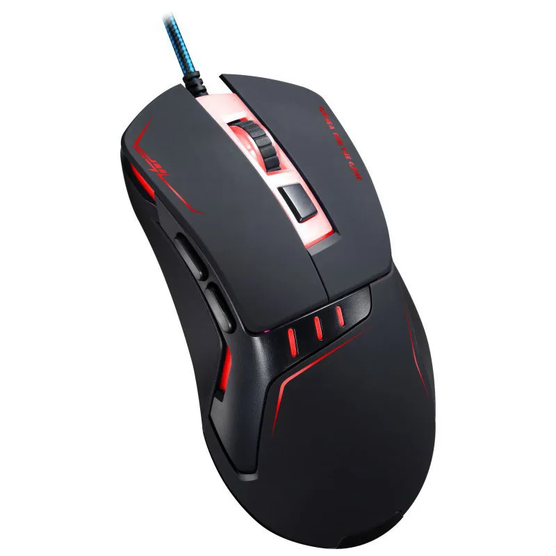 QINERN 3500 dpi USB Проводная конкурентоспособная игровая мышь 6 программируемых кнопок механическое Программирование макросъемки Игровые мыши