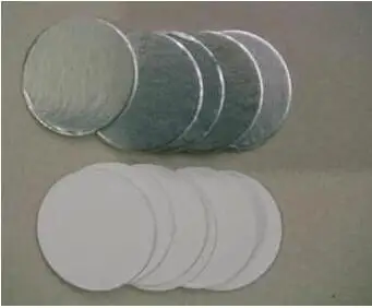 

For induction sealing 45mm plactic laminated aluminum foil lid liners 10000pcs