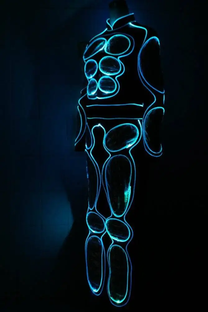 DHL Free shipping EL Products LED Costumes / light robot suit / EL Wire / Neon/ luminous clothing / Light suits