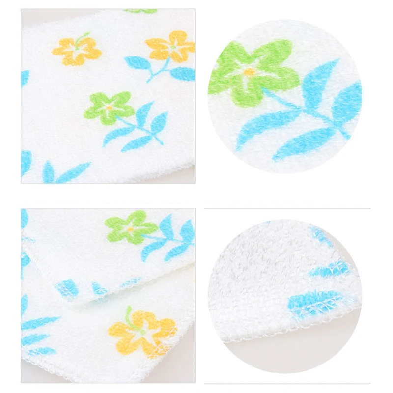 18x23 см 10 шт. бамбуковые полотенца для посуды из микрофибры с цветочным принтом