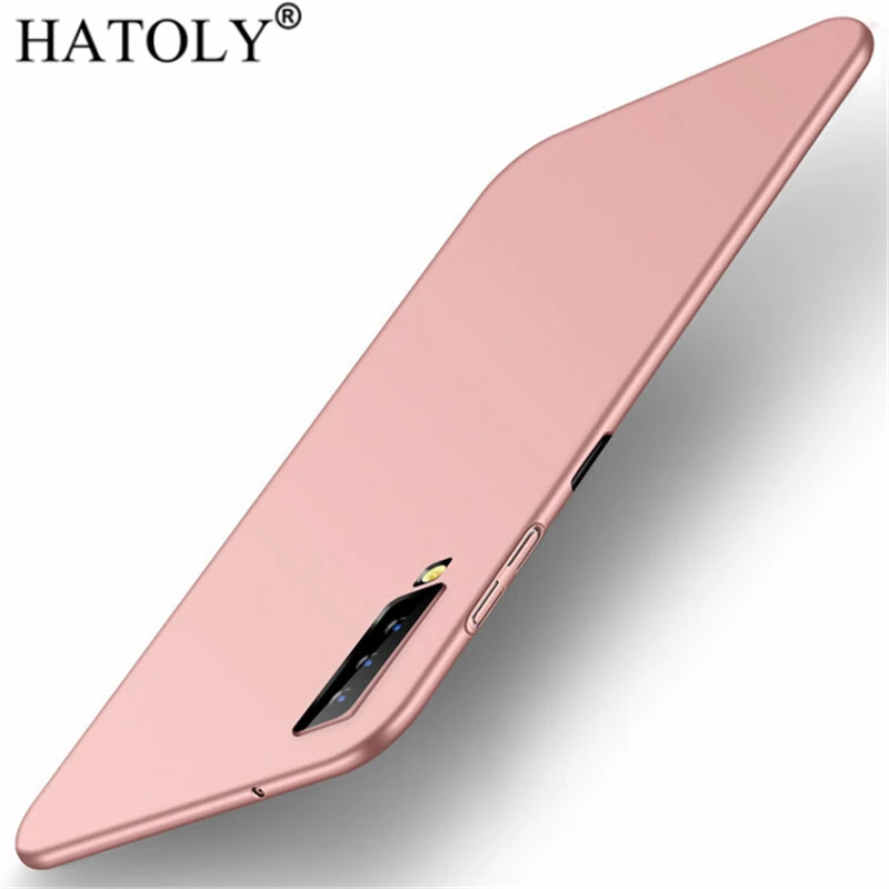 Для гладкого чехла Samsung Galaxy A7 2018 ультратонкий жесткий защитный чехол из