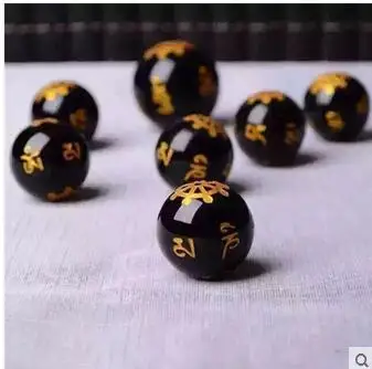 Seven natural obsidian mantra gusts украшения Lucky crystal water polo офисная мебель | Дом и сад