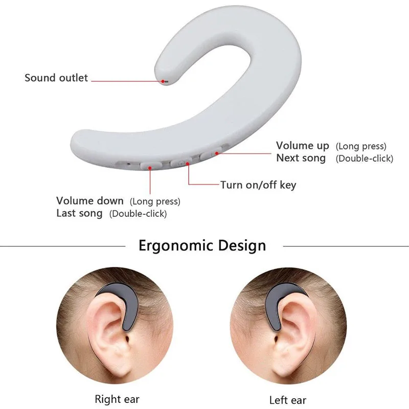Беспроводные Bluetooth наушники с костной проводимостью беспроводные