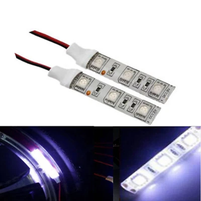 Белый 2 шт. 1,9" 5 см 3 SMD светодиодный светильник 12 в автомобильный стерео бардачок под прибором devil demon eyes светодиодный модуль с полосками головной светильник s - Испускаемый цвет: Белый