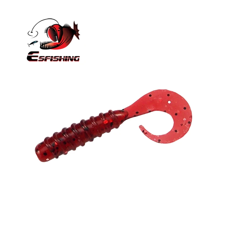 ESFISHING приманки Рыболовная мягкая катушка для Приманка Tail Grub 55 м 10 шт Силиконовая