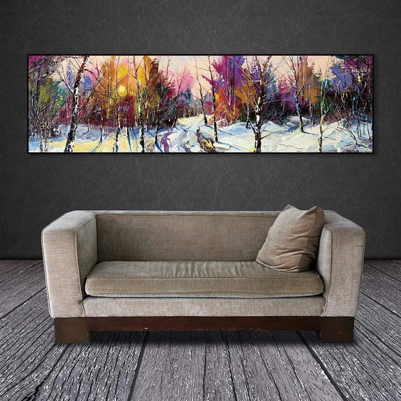 wall picture art landcape print trees Posters Painting decoration for living room no frame canvas painting | Дом и сад