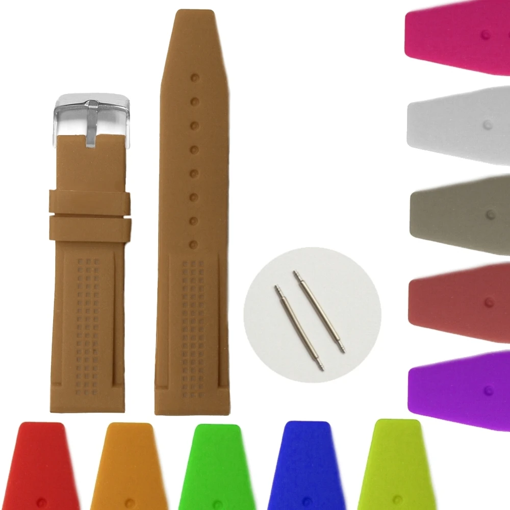 22 мм смарт кофе коричневый цвет силиконовые желе резиновые женские мужские часы