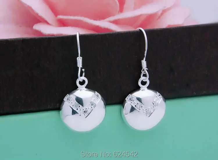 Женские круглые серьги-подвески из серебра 925 пробы | Украшения и аксессуары