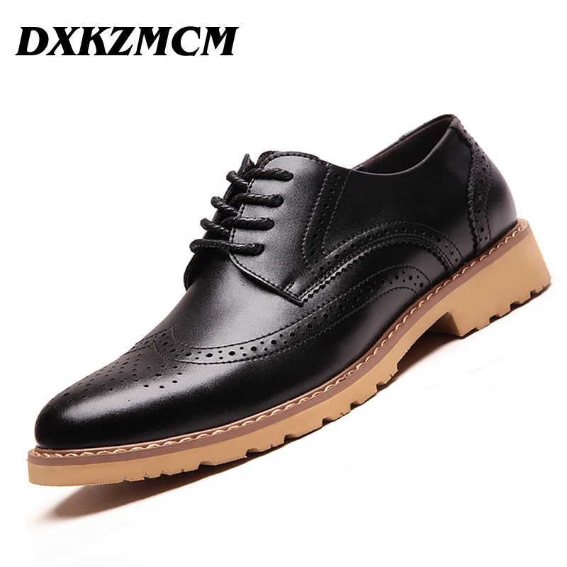 Dxkzmcm из натуральной телячьей кожи мужские туфли на плоской подошве Повседневная