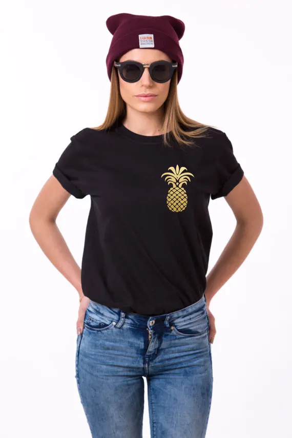 Новое поступление ананас Модная броская Женская футболка высокого качества с