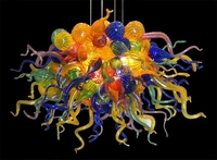 hot sale elegant special colorful glass chandelier for boutique art decoration