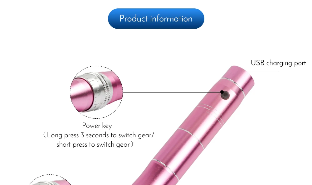 Электрическая регулировка микро игла ручка подтяжка кожи авто микро игла ручка машина антивозрастной кожи терапия устройство
