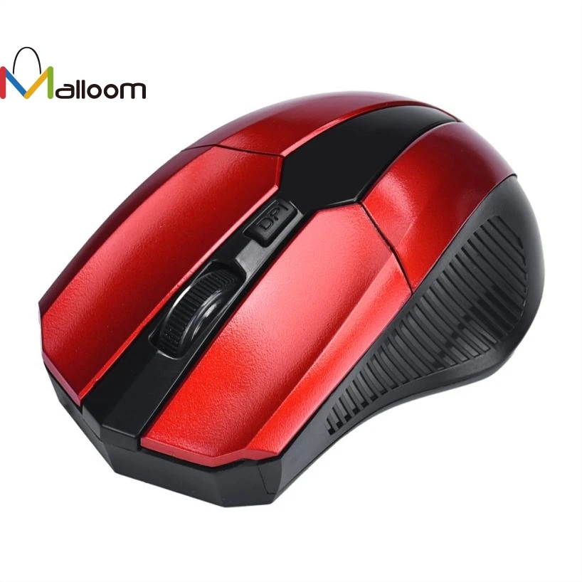 Красный Бренд MALLOOM, мини-ноутбуки, игровая мышь, 2,4 ГГц, мышь, оптическая мышь, беспроводная, USB приемник для ПК, ноутбука#21 - Цвет: Красный