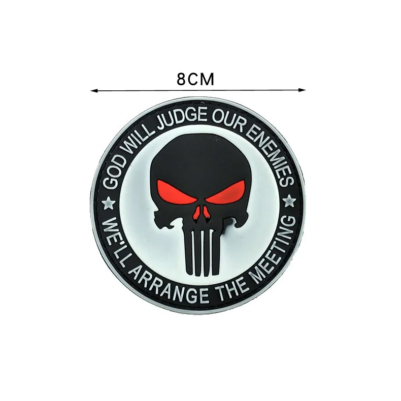 Патчи для карателей вышитые/PVC военные патчи черепов тактические тонкие синие